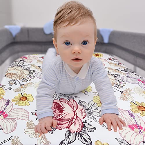 Fitted Bassinet Sheet - Soft Jersey Cotton for Baby, 32x16 inches