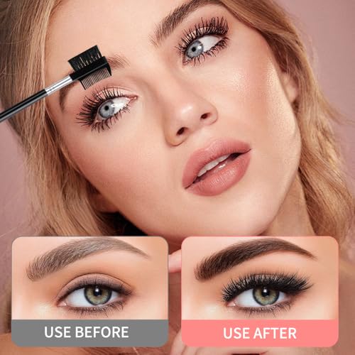 Yoizyfree Eyebrow Brush and Eyelash Comb 4-Piece Portable Spoolie Set