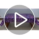 Iridescent Holographic Tablecloth 2-Pack, Purple Lightning Party Table Cover
