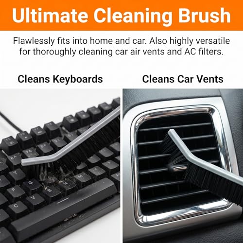 4-Piece Hard Bristle Crevice Cleaning Brush Set for Tight Spaces