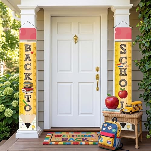 Pencil Shaped Back to School Porch Banners - 2 Pack