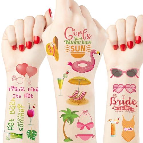 Bachelorette Party Temporary Tattoos - 75 Styles Summer Pool Party Favors