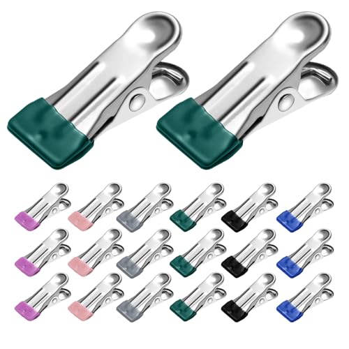 36 Pack Heavy Duty Stainless Steel Clothes Pins - Multipurpose Clips for Laundry, Photos, and Food