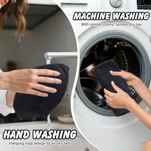 PHOGARY 6 Pack Microfiber Shower Gloves & Makeup Remover Mitts