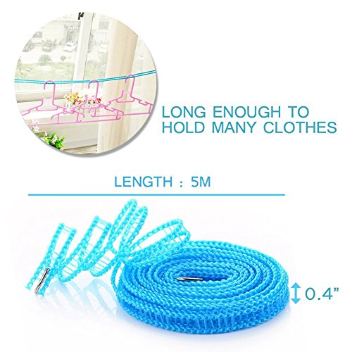 Ytuomzi Windproof Portable Clothesline - 2 Pack (3m & 5m) for Indoor/Outdoor Use
