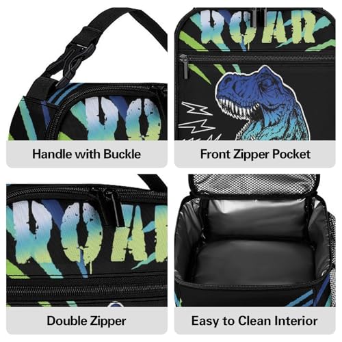 Insulated Lunch Bag for Work and Travel - Reusable Food Tote with Pockets