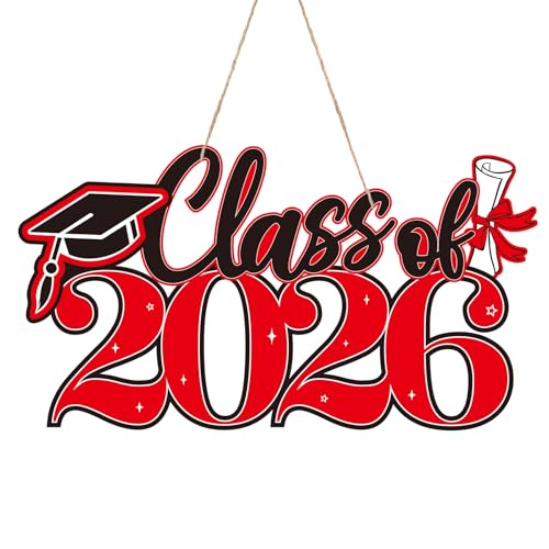 Class of 2026 Graduation Signs - 7 Pcs Wooden Decor Set