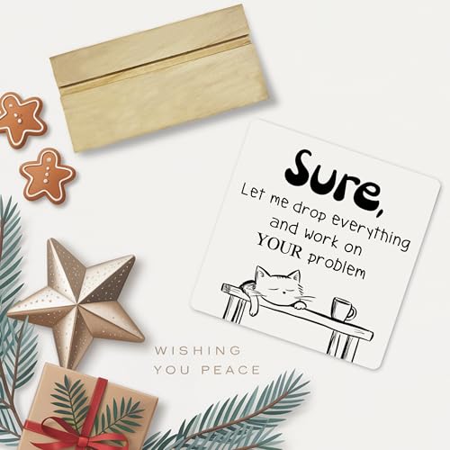 JAXXERO Sure Office Gift Sign - Humorous Boss & Coworker Acrylic Decor