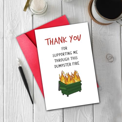 Funny Thank You Card for Friends and Family - 8x5 Inches