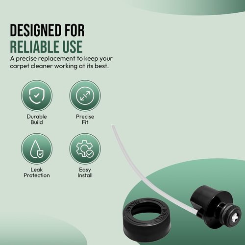 Bissell Selgo Replacement Cap & Straw Assembly - Compatible with Little Green Machine Models 1400B, 1400W, 3369, 3353, 3519 - Black