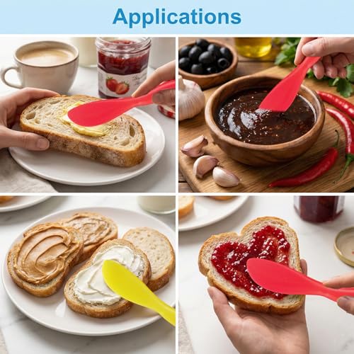 Plastic Butter Spreader Knife Set, 10 Pcs Multi-Purpose Kitchen Knives