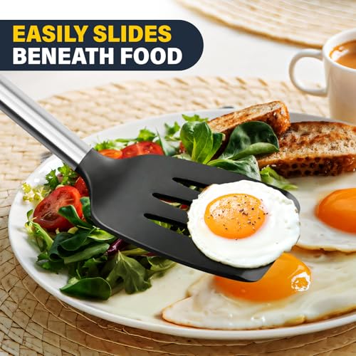 Hoosook 2-Pack Silicone Spatula Set, Non-Stick Heat-Resistant Kitchen Tools