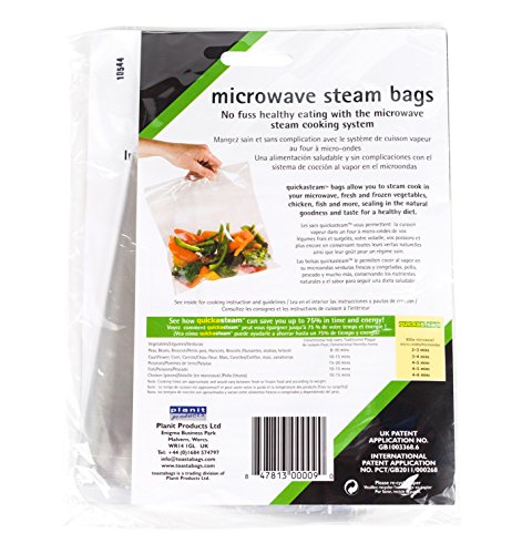 Quickasteam Microwave Steam Cooking Bags - Healthy Meal Prep for Vegetables