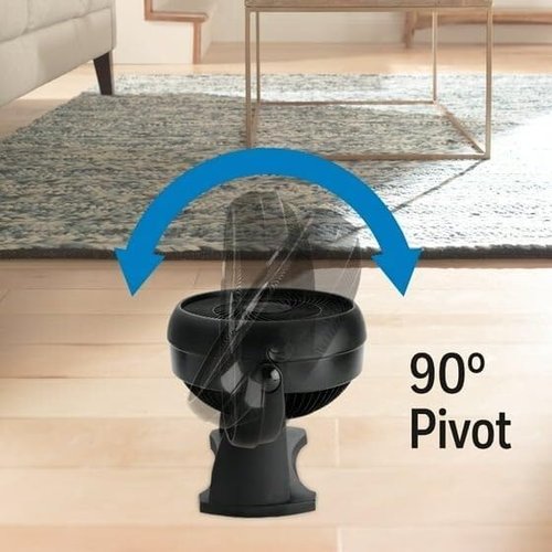 Honeywell Turbo Force Table Fan - 11 Inch, 3 Speed Settings, 90 Degree Pivot - Sleek Black Design
