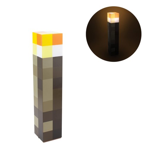 Minecraft Torch Light - Official Merchandise - 2 Light Modes, 2 Modes of Use, Battery Powered, Gift for Gamers