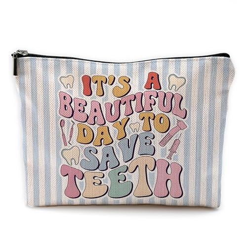 Dental Hygienist Makeup Bag Dentist Gift Cosmetic Travel Pouch
