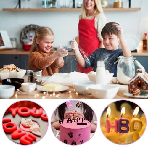 Silicone Number & Letter Candy Molds - 2-Piece Set for Cakes