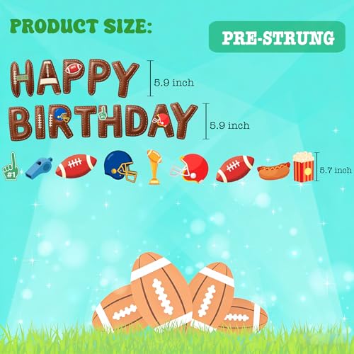 Football-Themed Happy Birthday Banner Set for Sports Parties