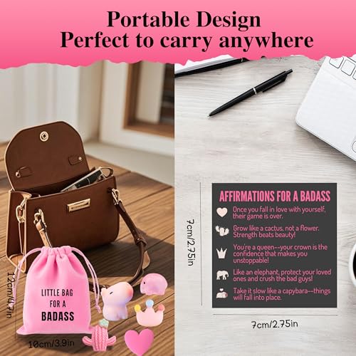 Badass Greeting Card with 5 Resin Charms for Inspiration