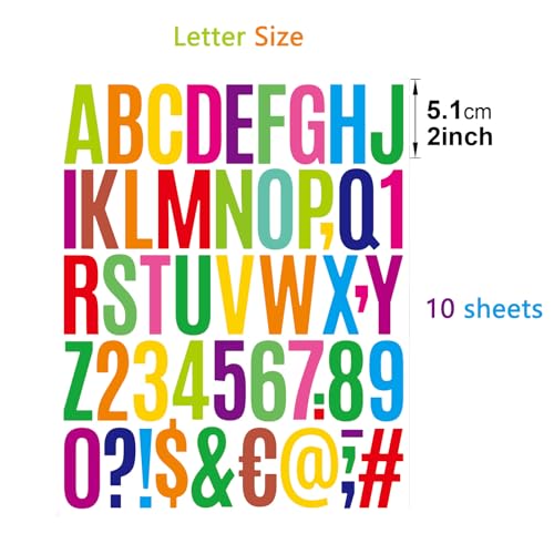 ALNGFUIK Waterproof Vinyl Letter and Number Stickers for Mailbox DIY Crafts
