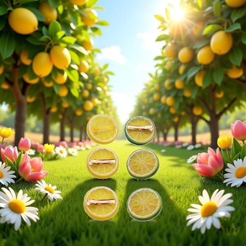 6 Pcs Realistic Lemon Hair Clips Fruit Hair Barrettes for Girls