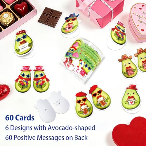 Jamuss Emotional Support Avocado Jar with 60 Funny Affirmation Cards