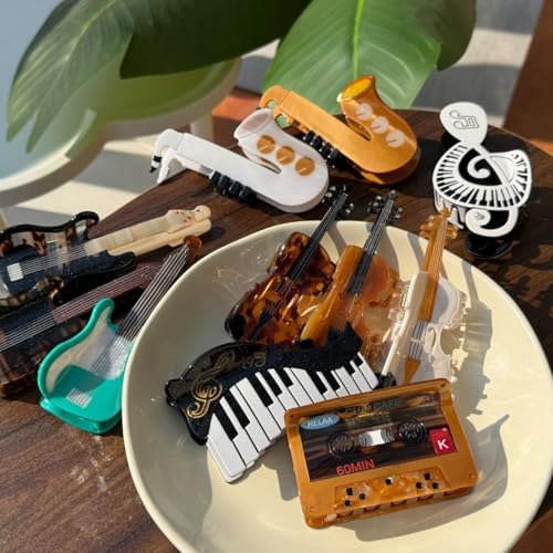 Violin Hair Claw Clip - Cute Acetate Music Hair Accessory for Women