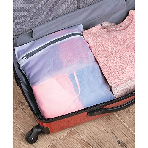 iDesign Medium Mesh Laundry Bag for Delicates - White