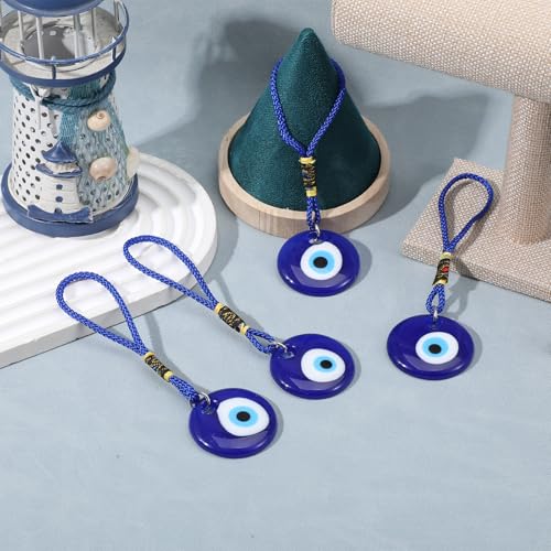Blue Evil Eye Pendant Charms - 4PCS Protective Hanging Decor