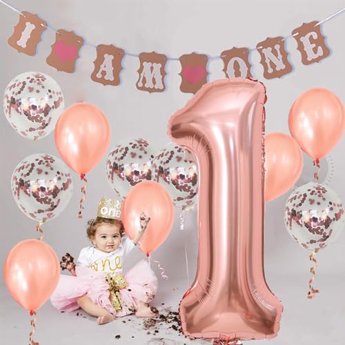 40 Inch Rose Gold Number 7 Foil Balloon for Birthdays and Anniversaries