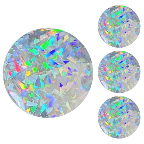Button Maker Film 70mm for 58mm Badges, Broken Glass Pattern Transparent PET Mylar Supplies, 200 Pcs