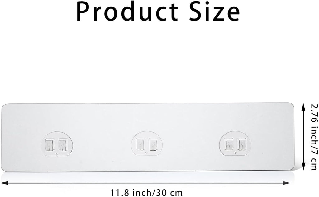 Skiennix Shower Caddy Adhesive Replacement - 4 Pack Strong Hooks | Waterproof No-Drill Sticky Pads for Bathroom & Kitchen Storage