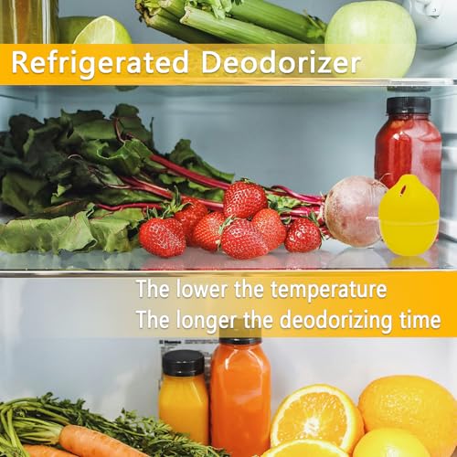 WeelenkEco Refrigerator Deodorizer - 4 Pack Lemon Scent Odor Absorber