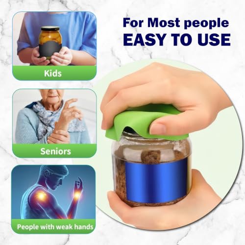 4-Pack Silicone Jar Opener Grippers for Seniors & Arthritis