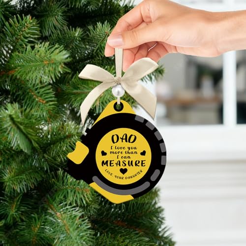 Dad Ornament Tape Measure - Heartwarming Christmas Gift from Daughter