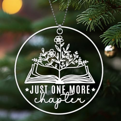 Book Lover Christmas Ornament - Just One More Chapter 2026