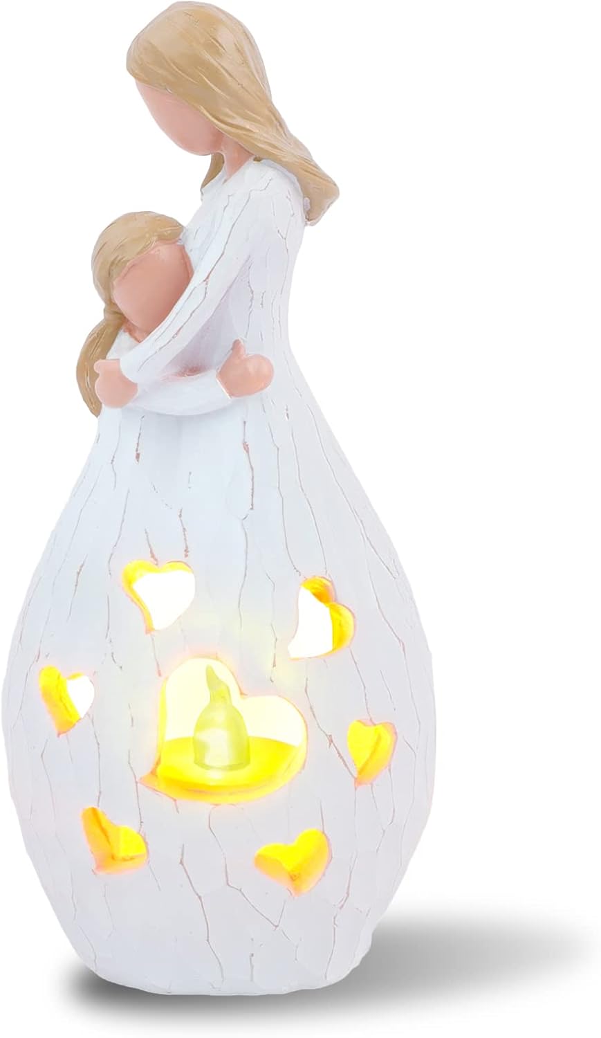 Skiennix Candle Holder Statue - Flickering LED Light for Mom | Perfect Birthday & Mother's Day Gift