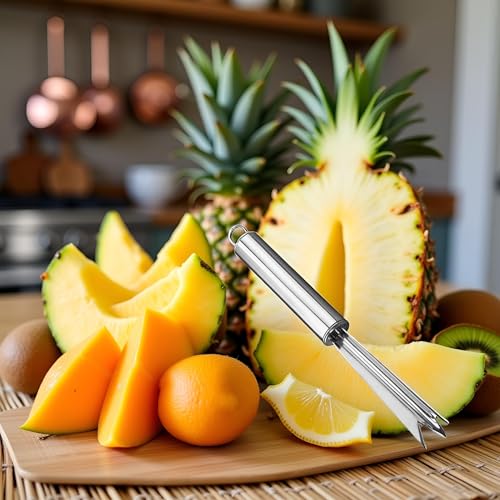 Zhuluck Stainless Steel Pineapple Eye Remover V-Shape Fruit Peeler