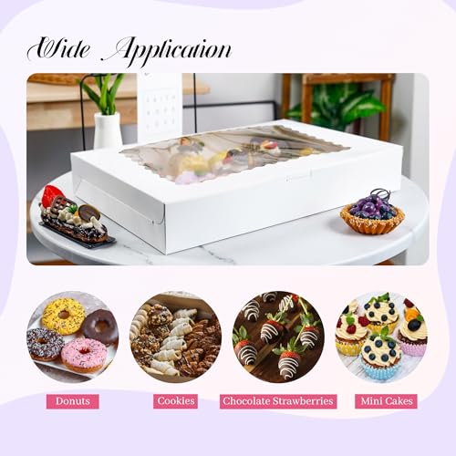 NPLUX 5 Pack Halloween Cookie Gift Boxes with Window, 16x11x2.5 Inches