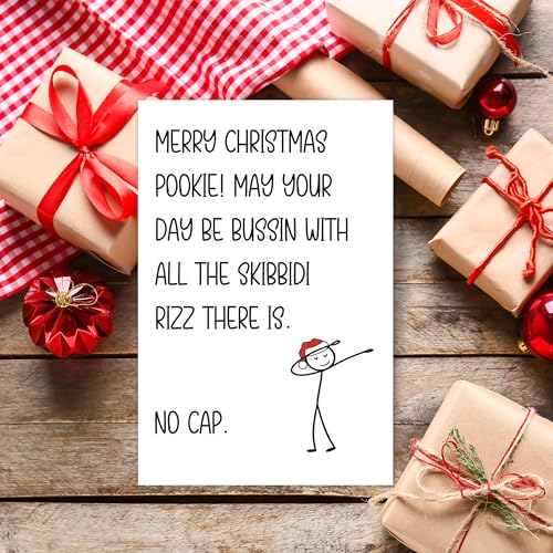 Funny Gen Z Christmas Card for Teenagers - Meme Slang Holiday Card