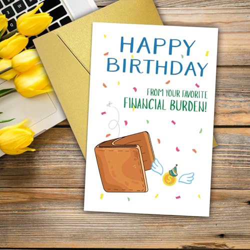 Funny Birthday Card for Dad & Mom - Humorous Gift from Kids