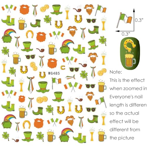 St. Patrick's Day & Easter 3D Self-Adhesive Nail Art Stickers Decals
