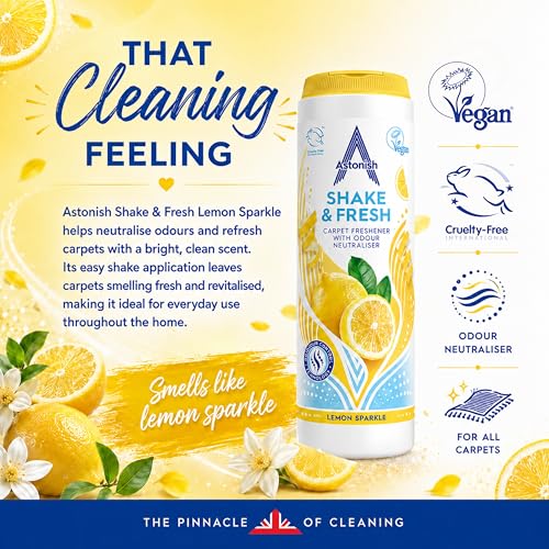 Astonish Lemon Carpet Powder Deodorizer - 12.3 oz Odor Eliminator