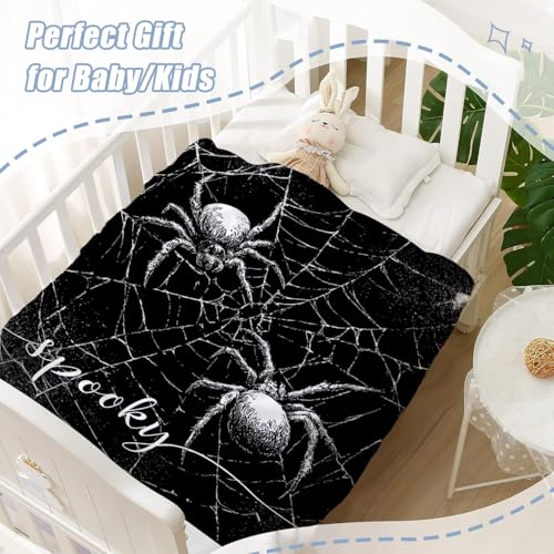 Spooky Halloween Baby Throw Blanket - Soft Plush 30x40