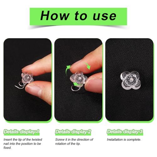 100 Bed Skirt Pins - 0.43 Inch Clear Twist Upholstery Tacks