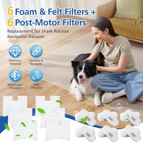 Shark Vacuum Filter Replacement Kit for HZ2000 HZ2002 Models - 12 Filters