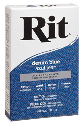 Rit All-Purpose Powder Fabric Dye - Denim Blue, Non-Toxic Craft Dye