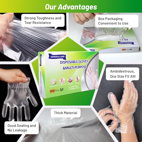 Disposable TPE Cooking Gloves - Latex & Powder Free, Food Safe