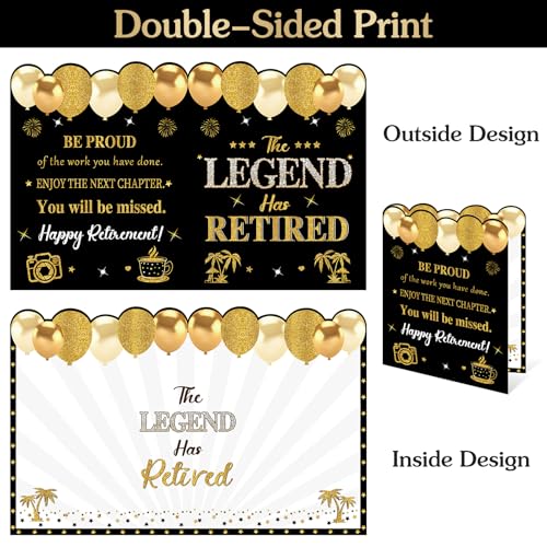 Jumbo Retirement Card for Coworkers, Large Signature Guestbook - 22x14.7"
