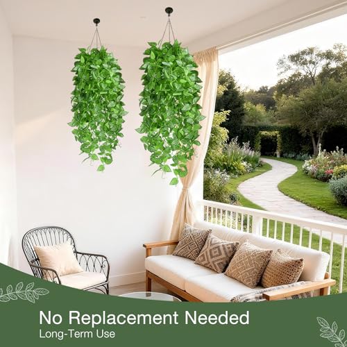 Watermelon Pattern Vine - 2 Pack 40" Artificial Hanging Plants for Indoor Decor